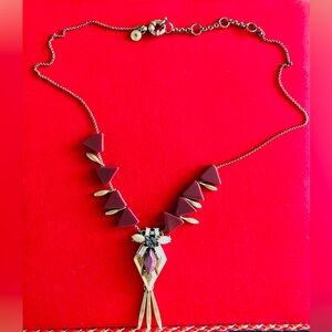 J. Crew necklace, brownish red